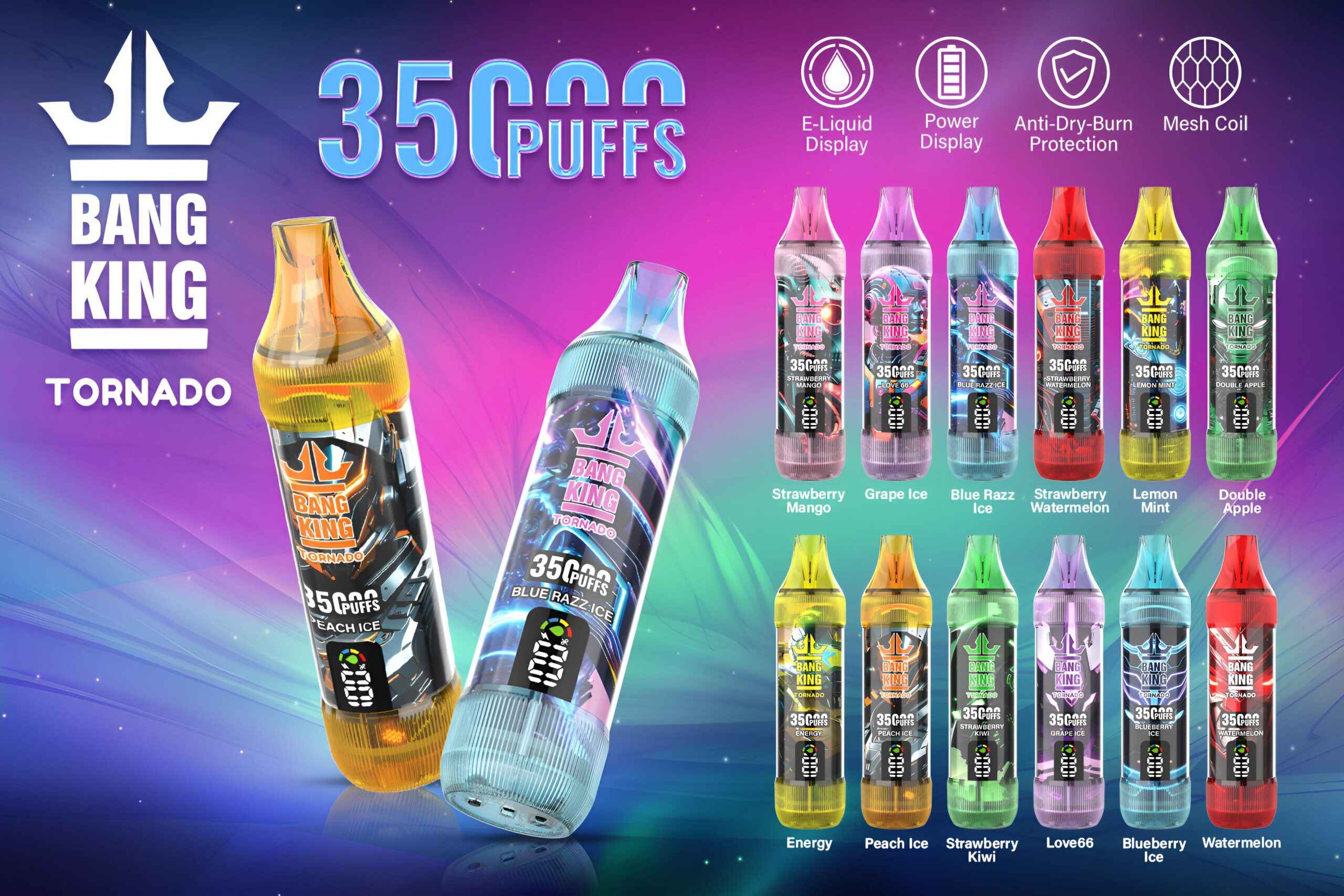 Bang King拋棄式35000口  歐美熱銷王者級一次性