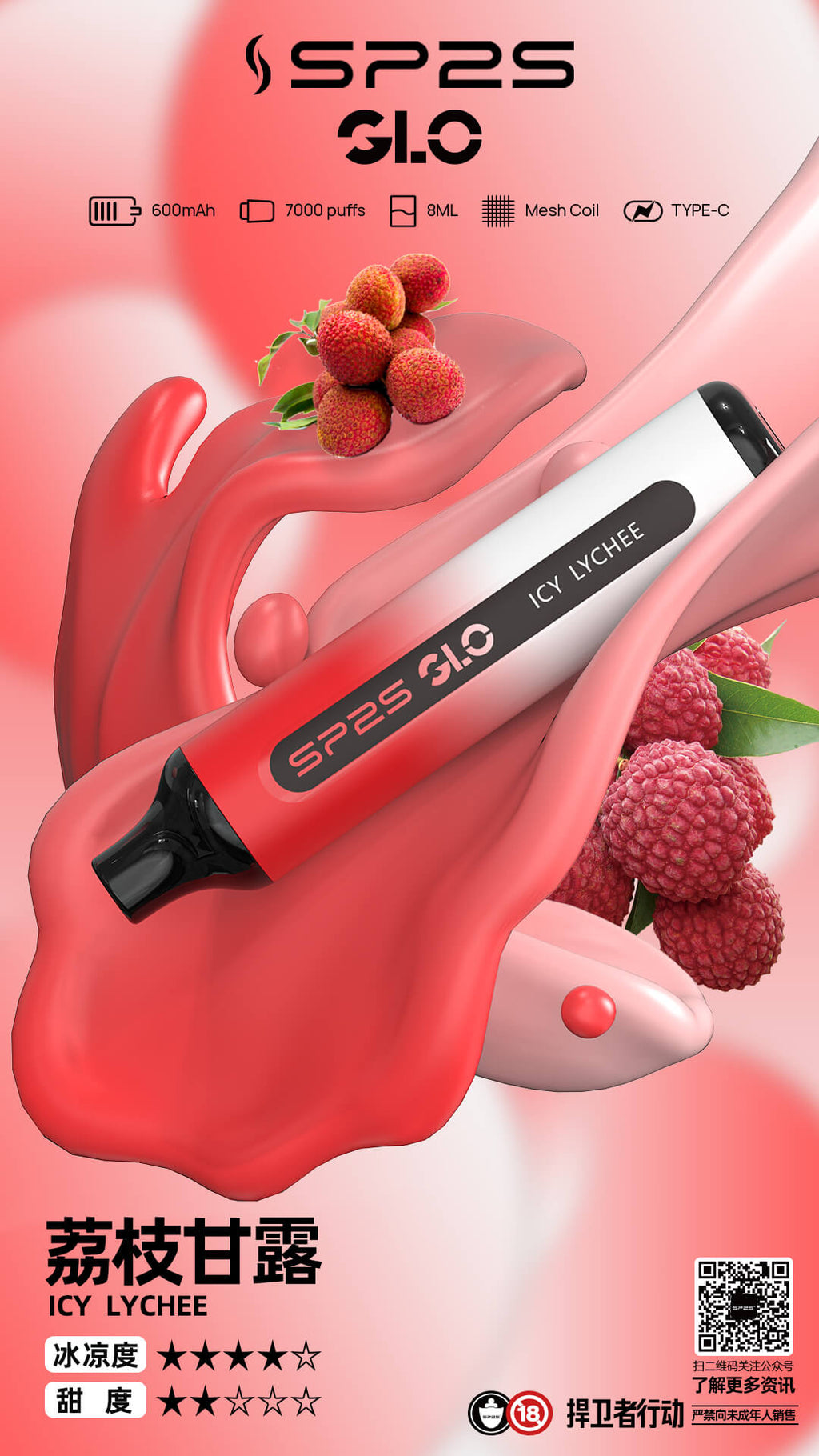 SP2S拋棄式 7000口 思博瑞一次性霧化棒 可充電